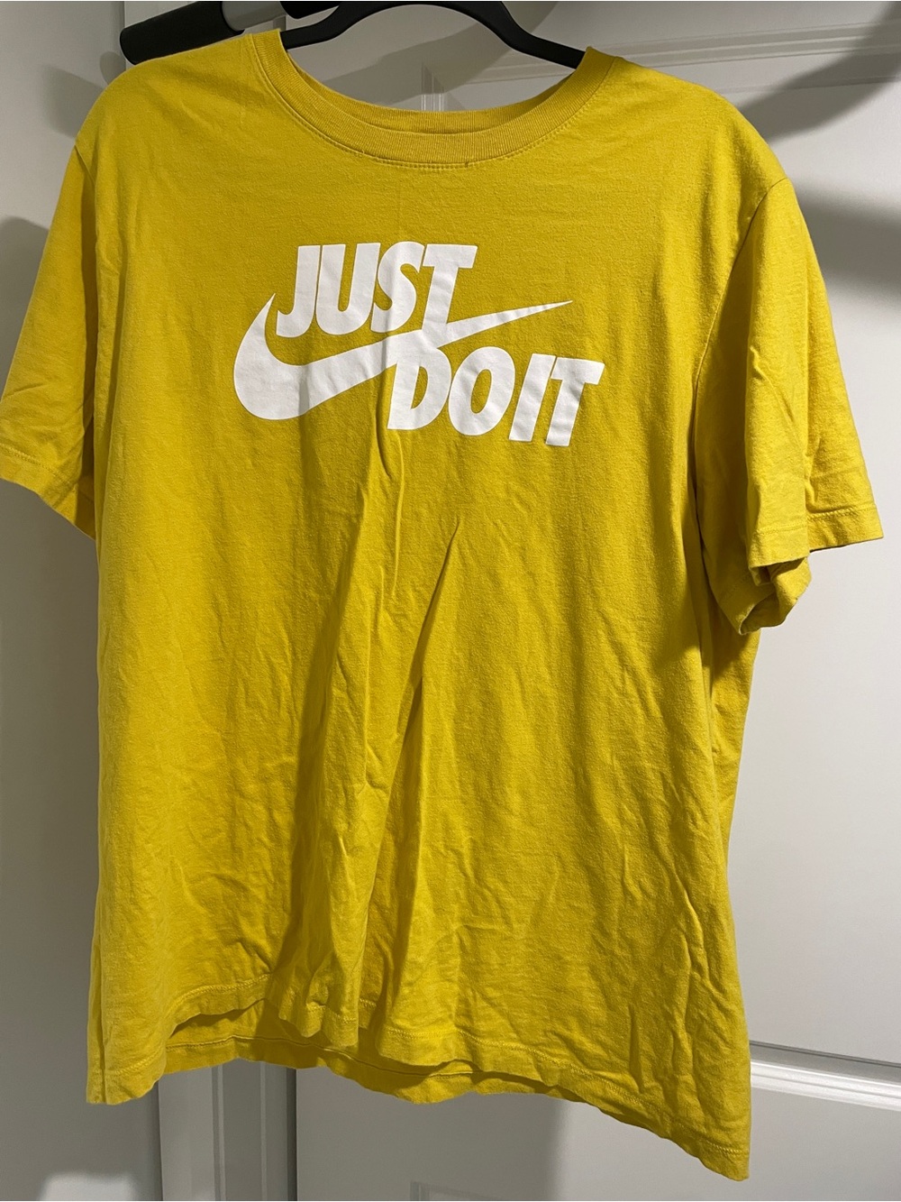 Nike Yellow Short-Sleeve 'Just Do It' Graphic Tee